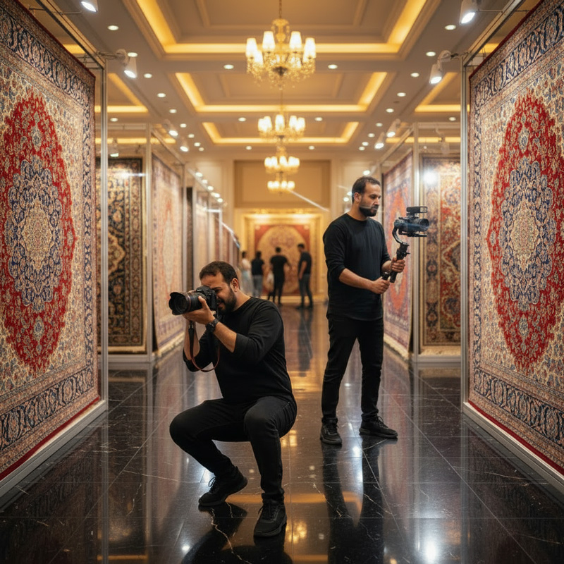 عکاسی و فیلمبرداری فرش؛ ۸ دلیل قانعکننده برای تولید محتوای حرفهای 1 عکاسی و فیلمبرداری فرش